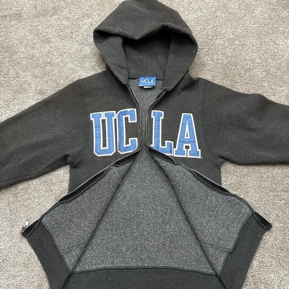 Vintage 90's UCLA Bruins Hoodie X-Small Made in USA Collegiate Sweatshirt - Picture 6 of 8